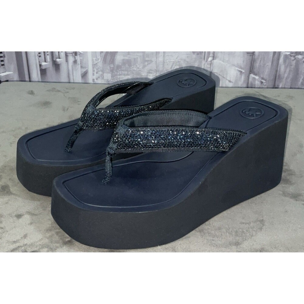MICHAEL Michael Kors Chandler Wedges Women’s Navy Sandal Size 11 M - Picture 5 of 9